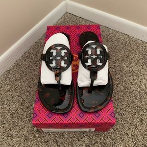 Tory Burch Tortoise Shell Miller Sandal NIB